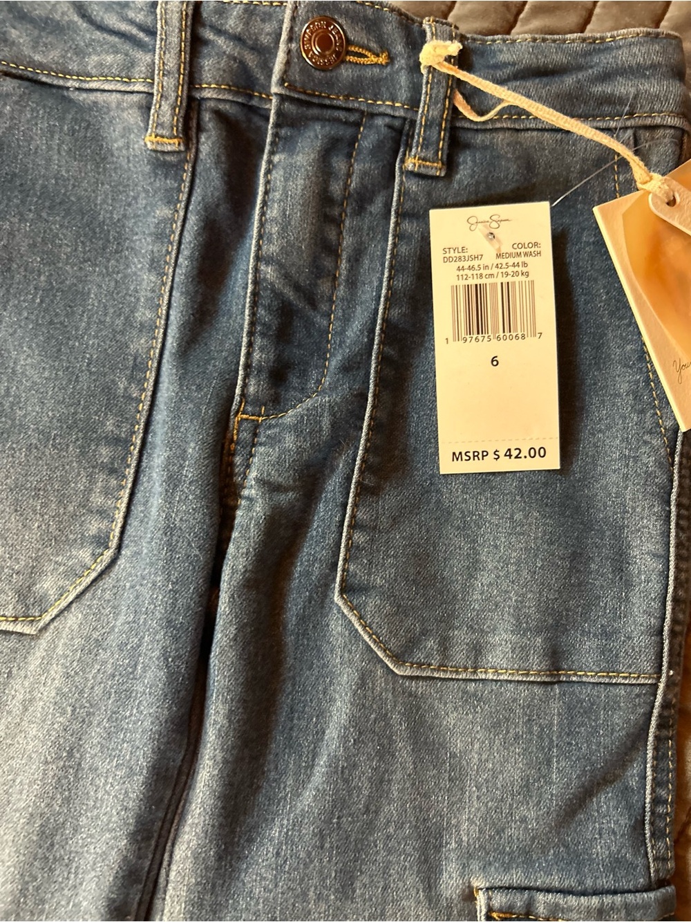 Jessica Simpson Girls' Cargo Flare Jeans - Picture 6 of 9